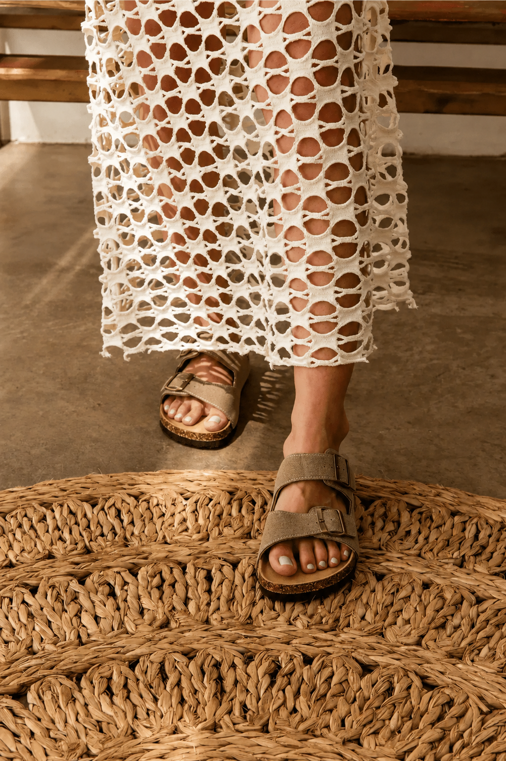 Velune Arizona Suede Sandals - Khaki