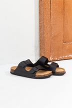 Velune Arizona Leather Sandals - Black
