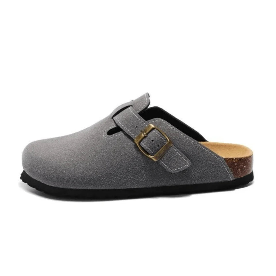 Velune Boston Suede Clog - Gray