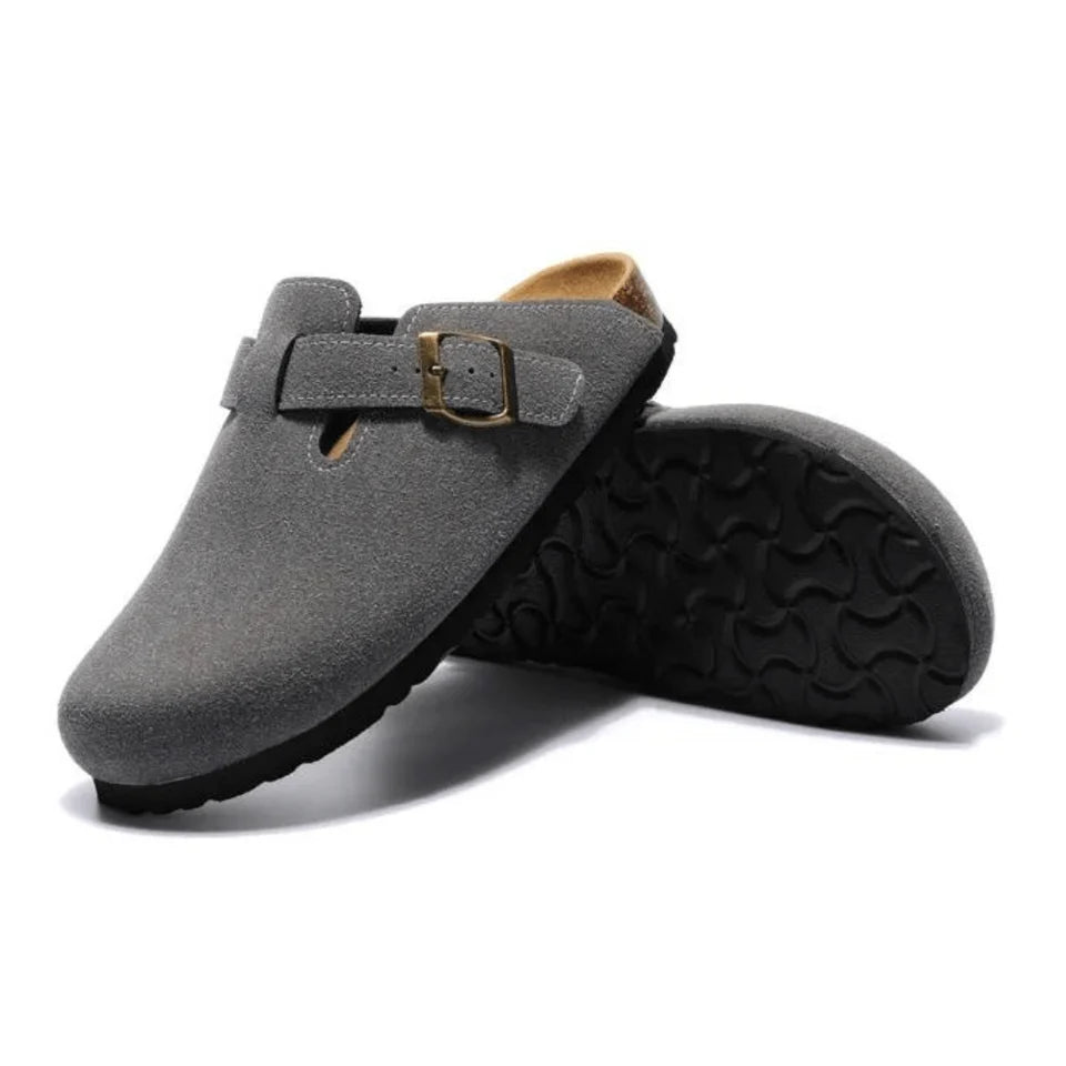 Velune Boston Suede Clog - Gray