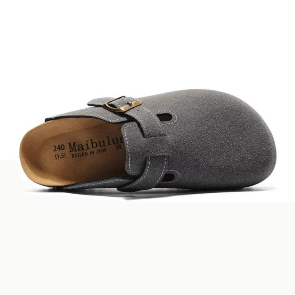 Velune Boston Suede Clog - Gray