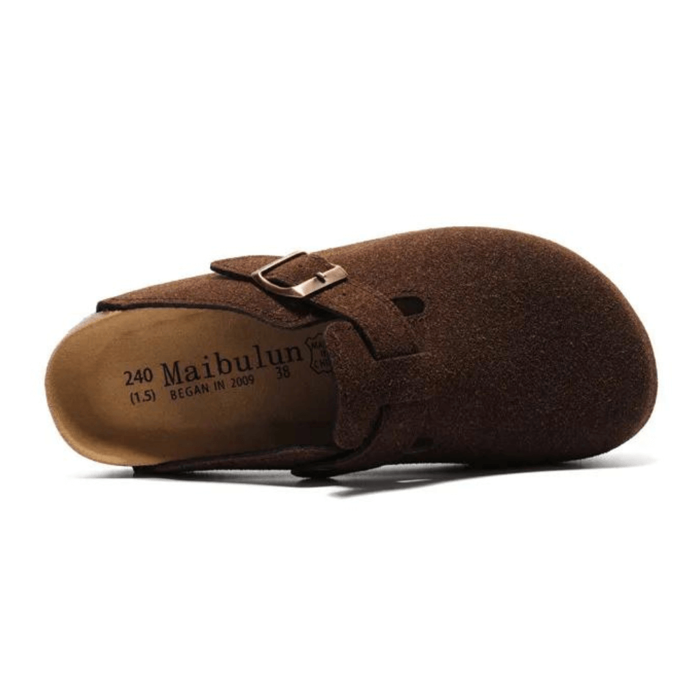 Velune Hefesto Suede Clog - Coffee top view