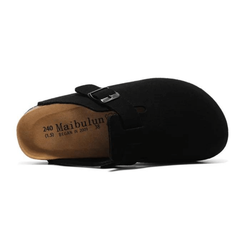 Velune Hefesto Suede Clog - Black top view