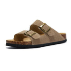 Velune Hermes Suede Sandals - Khaki