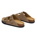 Velune Hermes Suede Sandals - Khaki