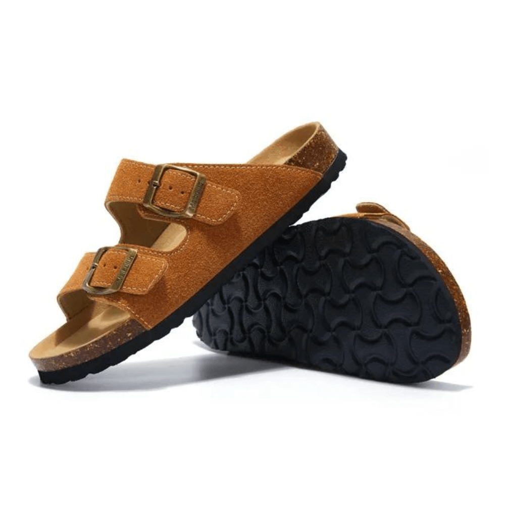 Velune Hermes Suede Sandals - Orange