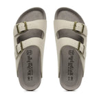 Velune Arizona Suede Sandals - White