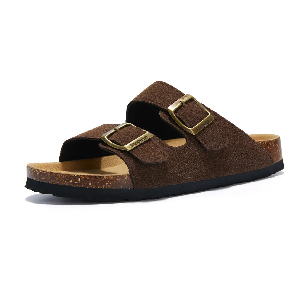 Velune Hermes Suede Sandals - Brown