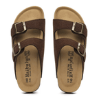 Velune Hermes Suede Sandals - Brown