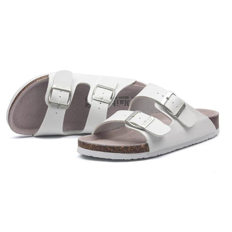 Velune Hermes Leather Sandals - White