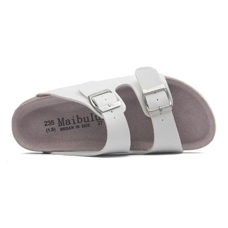 Velune Hermes Leather Sandals - White