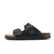 Velune Arizona Leather Sandals - Black