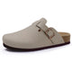 Velune Boston Leather Clog - Stone